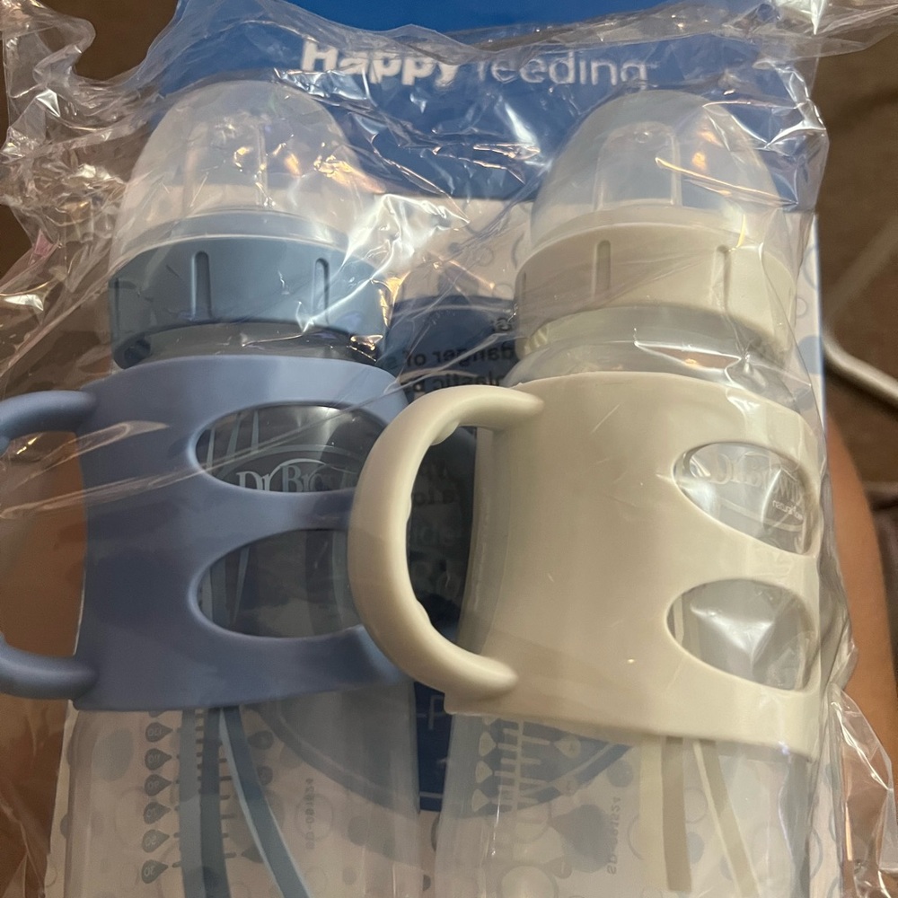 Dr. browns wide neck sippy bottle with silicone handles 2 pack